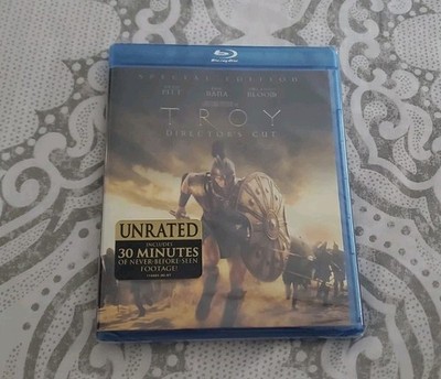 Troy: Blu-ray Disc, 2007, Directors Cut Unrated New Sealed