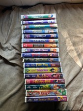 Walt Disney Black Diamond And Masterpiece Collection VHS Tapes - set of 17
