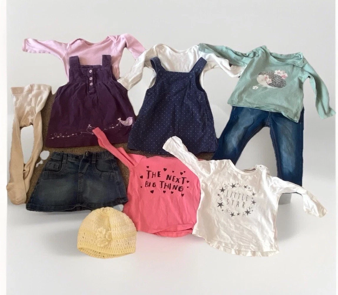Baby Girls 6-9 Months Spring Clothes Bundle 11 Items In Total F&F George M&S