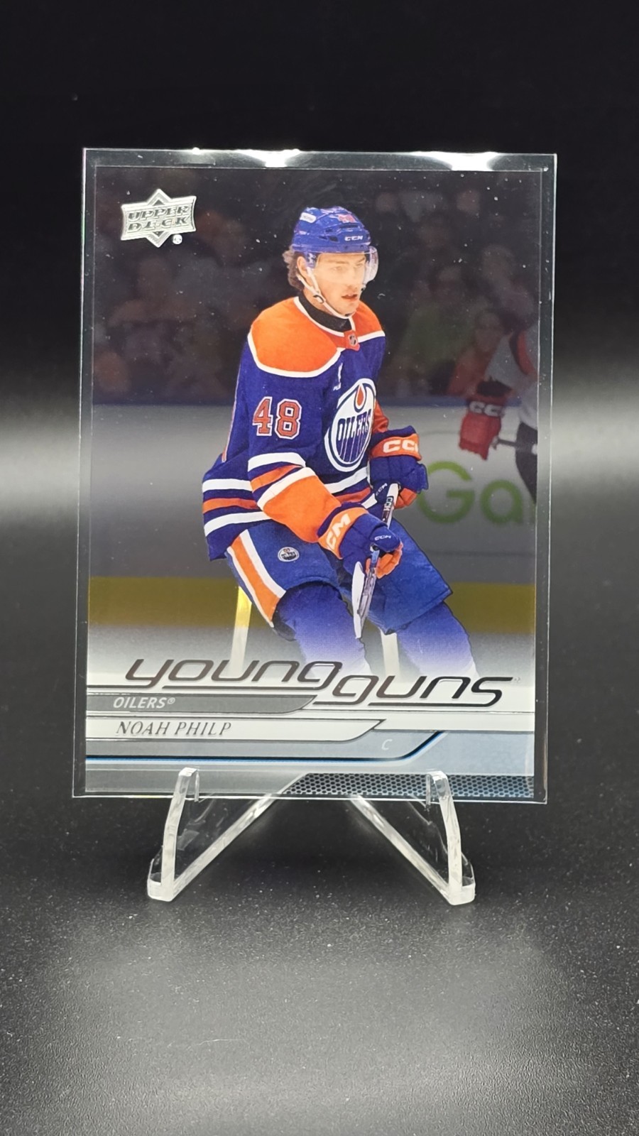 2024-25 Upper Deck Series 2 Clear Cut Young Guns #495 Noah Philp Oilers Rookie