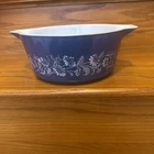 Pyrex 403 Mixing Bowl Colonial Mist Blue White Daisy 2.5 Qt Vintage Cinderella