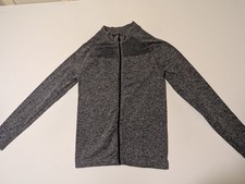 Workout Ladies Size 14-16 Grey Full Zip Long Sleeve Gym Sports Running Jacket