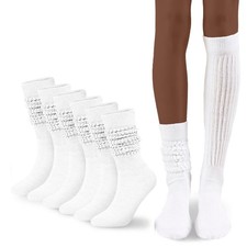 Womens Slouch Sock Scrunch Socks Soft Long Boot Socks for Women Stacked High ...
