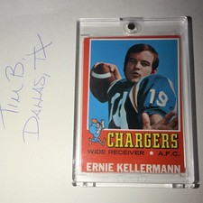 #10 Lance Alworth-#7 Ernie Kellermann ERROR 1971 Topps