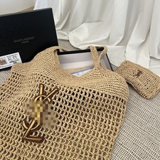 Women's fashion woven bag vacation beach bag large capacity tote Y bag
