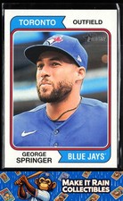 George Springer 2023 Topps Heritage #90 Toronto Blue Jays Baseball