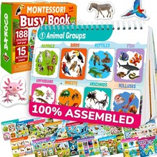 Montessori Busy Book for Ages 4-8 - Pre K Learning Activities for Homeschooli...