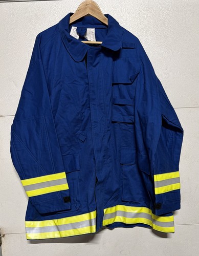 Fyrban FRC 100% Lakeland Fire Jacket Men 2XL Firefighter Rescue Safety Reflector