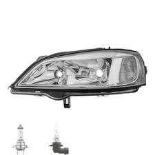 Scheinwerfer links chrom für Opel Astra G Coupe Cabriolet Stufenheck inkl. H7