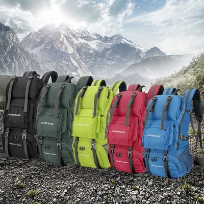 45L Camping Hiking Backpack Large Capacity Mountaineering Pack Waterproof T VCVF