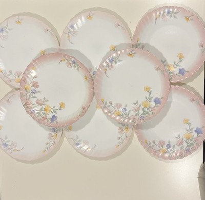 Luminarc Elise Blumenmuster 8x Beilagenteller Made in France, gebraucht getragen wie Fotos