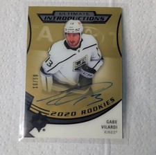 Upper Deck Ultimate Introductions Gabe Vilardi Gold Auto /50 UI-13 Kings