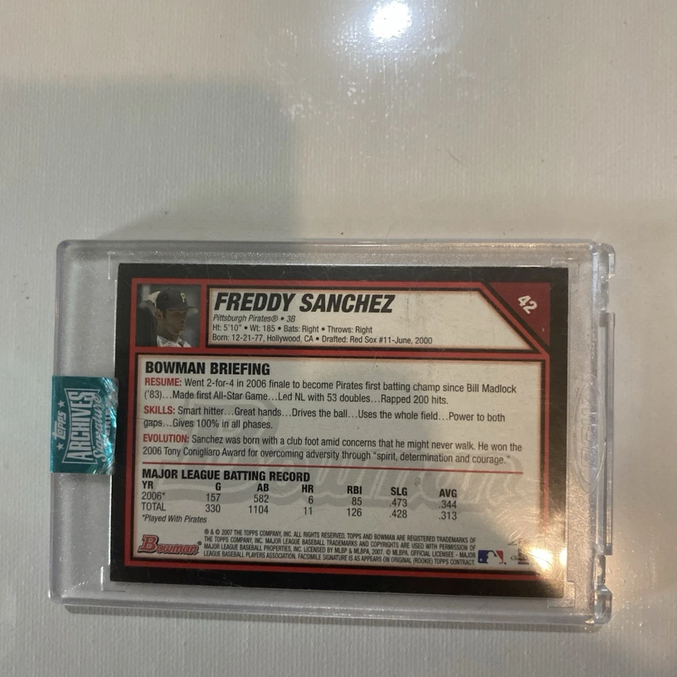 Tops Signature Series Archives One Of One Freddie Sanchez 2024 Foto 3 de 4