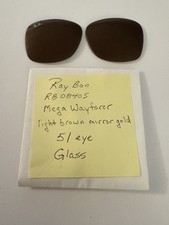 Authentic Ray-Ban Replacement Lenses Mega Wayfarer RB0840S Light Brown Mirror Gd