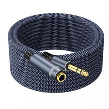 15ft 1/4" Male to Female Stereo Headphone Extension Cable, Guitar Audio Cable
