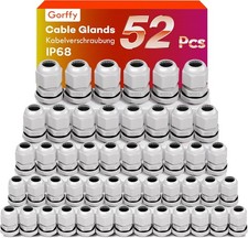 Cable Glands Mixed Set Gorffy 52PCS Waterproof Stuffing M12 M16 M20 M25 IP68