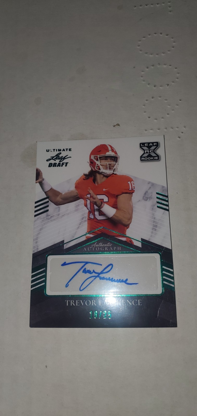 Trevor Lawrence Leaf Ultimate Draft Ultimate Clear Autographs #TL1 Base