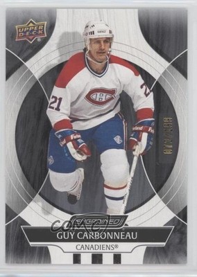 2024-25 Upper Deck Engrained Icons Ebony 72/199 Guy Carbonneau #49 HOF 1nw9