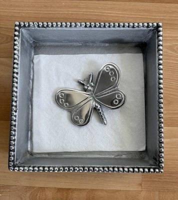 Butterfly Beaded Napkin Box (Brand new in box) Like Mariposa