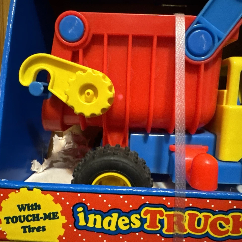 Caminhão de Reciclagem Amloide Vintage com Pneus de Borracha Caixa Original RARO Novo Frete Rápido - Imagem 3 de 4