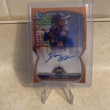 2023 D'Andre Smith Bowman Chrome Mega Box Orange Mojo Refractor Auto #’d /25