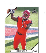 MALIK WILLIS 2021 LEAF/PRO SET (ROOKIE) #07 IN PACK FRESH CONDITION FREE SHIP!!!