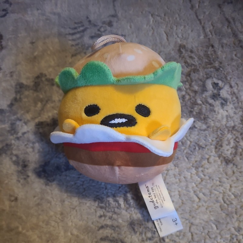 Fiesta Gudetama The Lazy Fried Egg   Hamburger Small 5" Plush