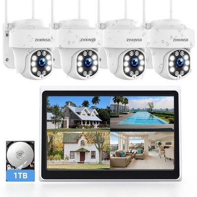 ZHXISND 5MP 10CH Home Security Camera System Outdoor, 5G/2.4G WiFi 4K Surveil...