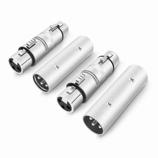 Xlr Adapter 4 Pack 2pair 2 Xlr Male To Male Connector  2 Xlr Female To Female