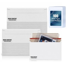 100 Pack Mailer Trading Card Envelopes (Includes 100 7 x 4.35 inches, White