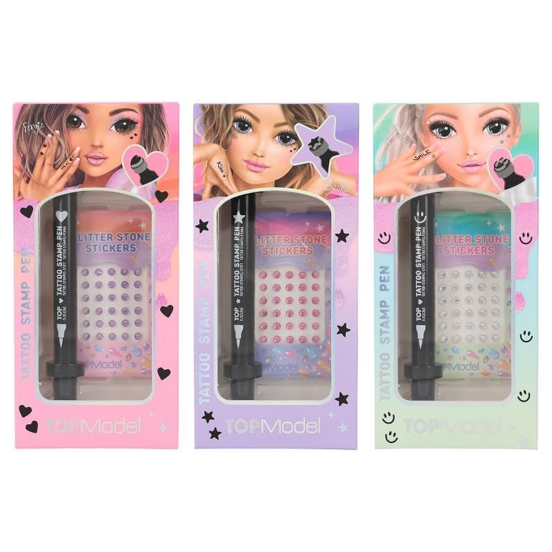 Topmodel - Tattoo Pen With Glitter Stones  Beauty And Me ( 0412745 ) Toy NUOVO