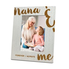 Photo frame of me  grandma, 4 x 6 Wooden White Frame Back support, For deskt...