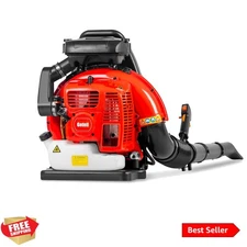 Professional Gas Powered Backpack Leaf Blower – 2-Stroke High-Performance 63C...