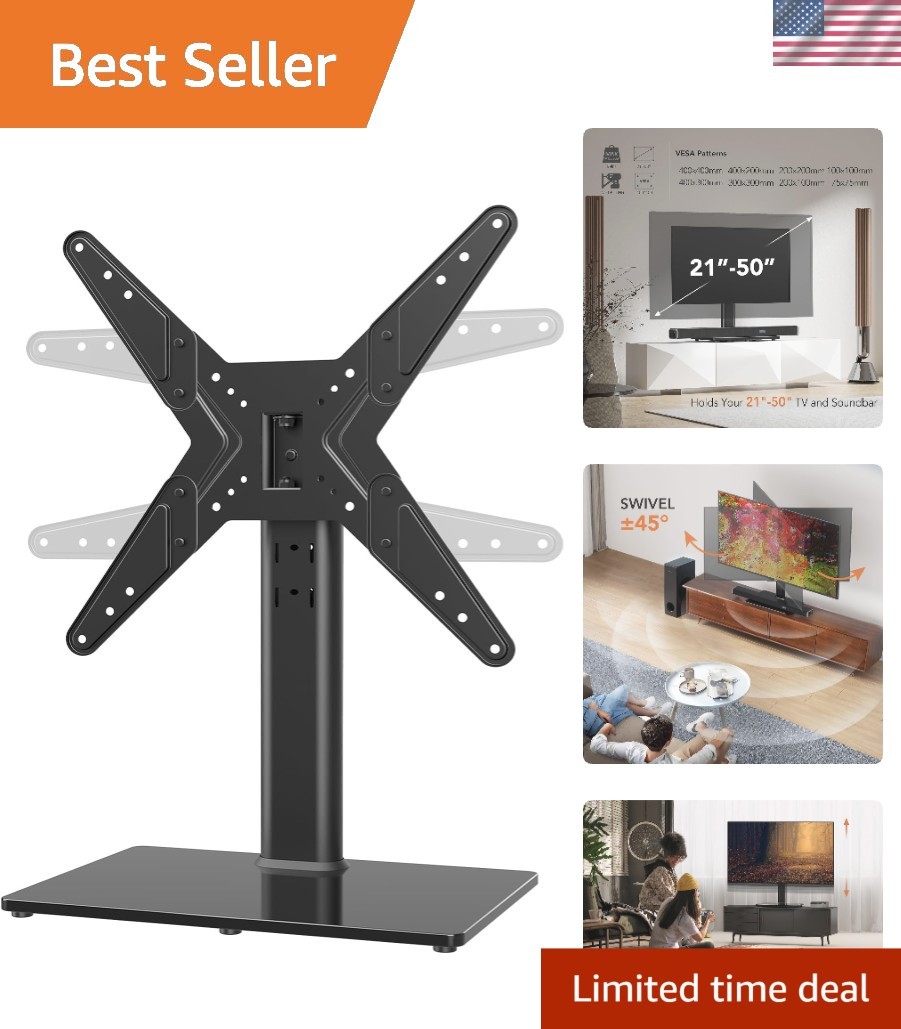 With 90&deg; Swivel For 21-50 Inch Tvs &ndash; Stylish & Stable