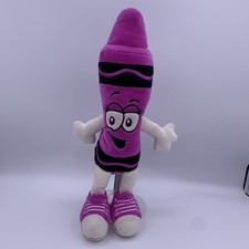 Crayola Crayon Retired Orchid Color Experience Plush 14  Stuffed Animal Doll Toy