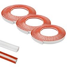5 Metre Roll x 3 Rolls PVC Trim Skirting Board Molding Wall Decor Art...