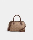 COACH Rowan Satchel Bag CV961 IMXHE Tan Brown Signature Canvas Crossbody New