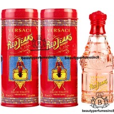 Lot of 2 - RED JEANS by VERSACE Eau De Toilette Spray 2.5 oz for Women