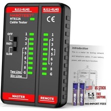 Network Ethernet Cable Tester for RJ11 RJ45 CAT5 CAT5E CAT6 CAT6A CAT7,