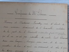 Manuscrit Pr. Julius Scheiner Astrophysique Photométrie fin XIXe siécle
