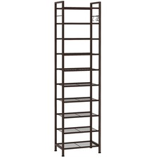usikey 10 Tiers Narrow Shoe Rack 20-30 Pairs, Sturdy Metal Tall Shoe Rack She...