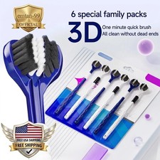 3d Manual Toothbrush 6pcs Three Sided U-shaped Soft Toothbrush for Comprehensive