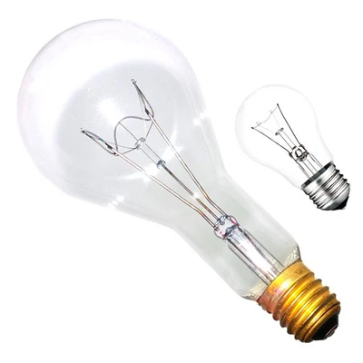 MERKUR Bombilla Mercurio A100 300 vatios E40 transparente 160 V bombilla grande blanco cálido regulable