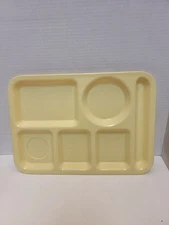 Vintage King Line Plastic Ware School LUNCH TRAYS Yellow lot of 4