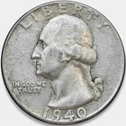 1940-P Washington Quarter 25C VF Very Fine * Nice Original Surfaces! 1940P