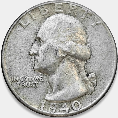 1940-P Washington Quarter 25C VF Very Fine * Nice Original Surfaces! 1940P