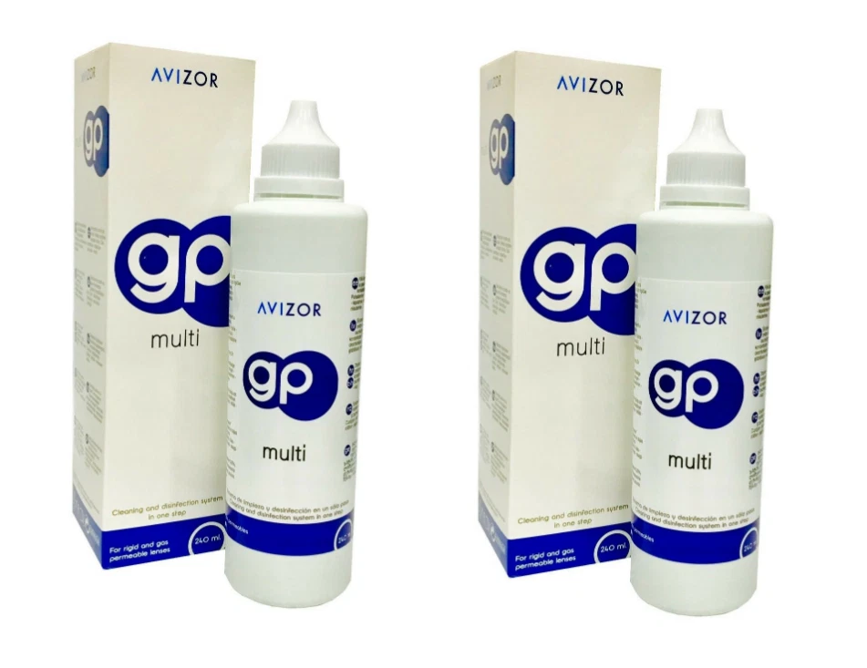 Avizor GP Multi Contact Lens Solution RGP Contact Lenses 2 x 240ml (Total 480ml)