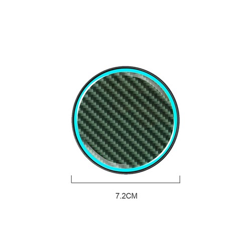2Pcs Luminous Carbon Fibre Auto Car Cup Holder Pad Drink Coaster Mat Accessories - Picture 5 of 8