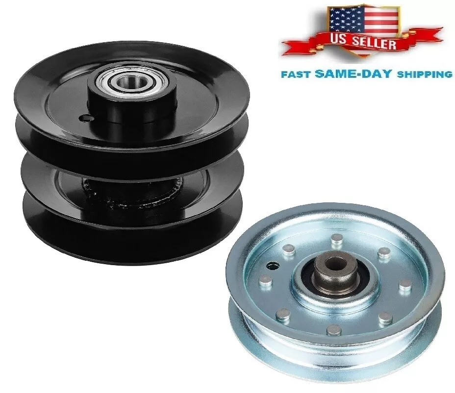 2 Deck 42 Double Flat Idler Pulley Kit for Cub Cadet LT1018 1517 1527 1170