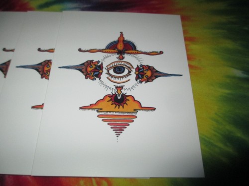 11-RYAN KERRIGAN ARTWORK MANDALA GREETING CARD HEMP ENVELOPE 2005-M#4-NEW LOT - Picture 2 of 3